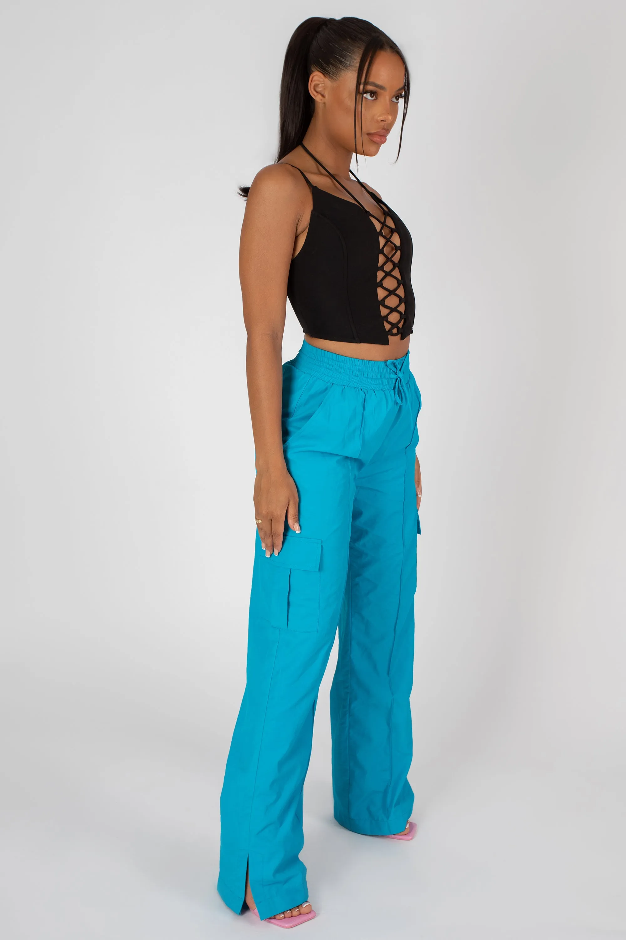 Lace Up Corset Top Black sold by Public Desire product image thumbnail 2