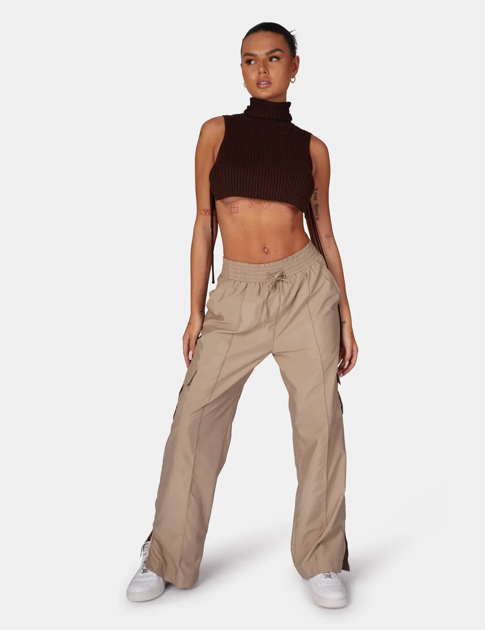 Tie Side Roll Neck Crop Top sold by Public Desire product image thumbnail 2