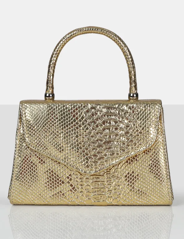 The Astrid Gold Textured Mini Bag sold by Public Desire
