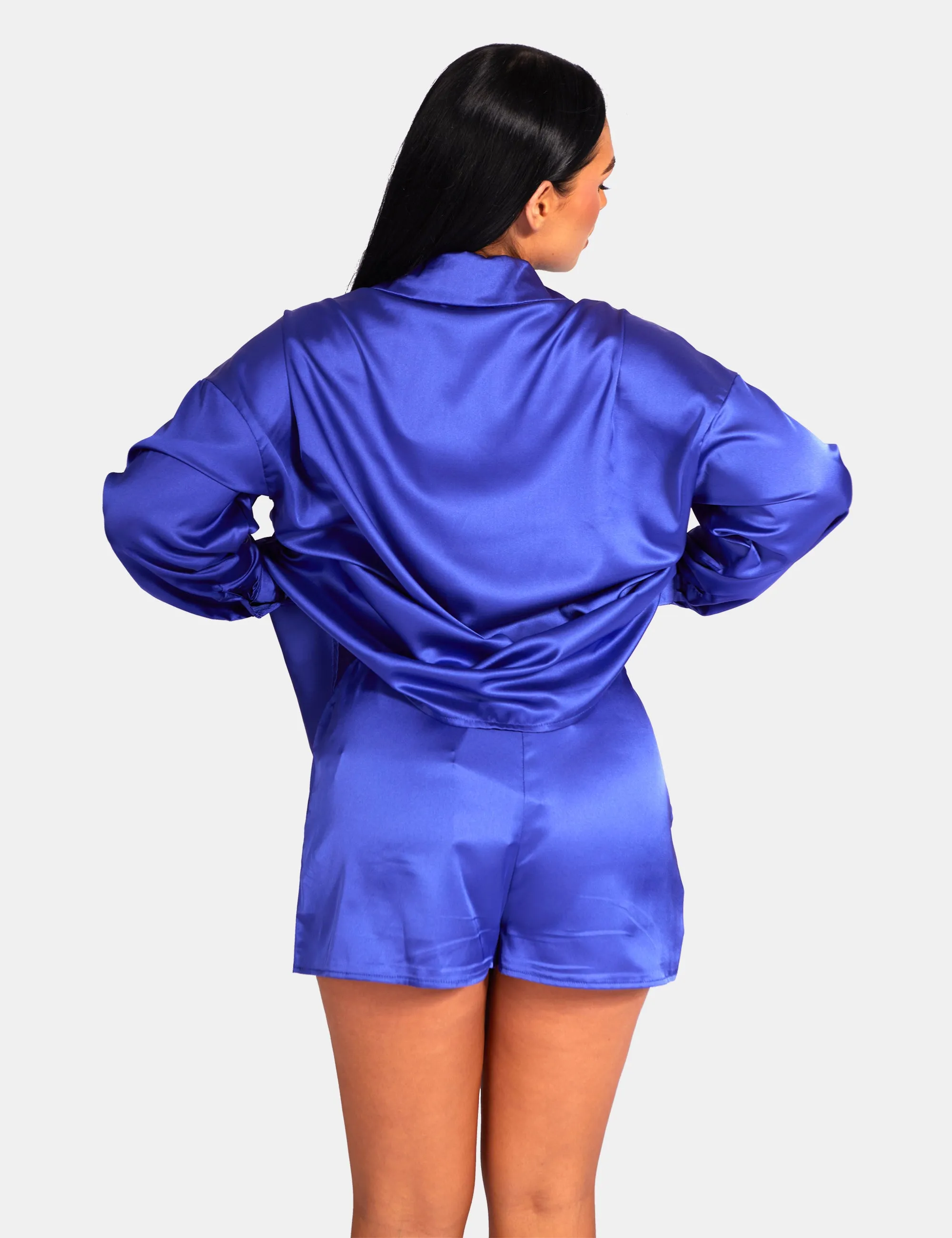 Oversized Satin Shirt Purple sold by Public Desire product image thumbnail 2