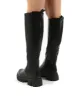 Action Black PU Knee High Chunky Sole Boots sold by Public Desire