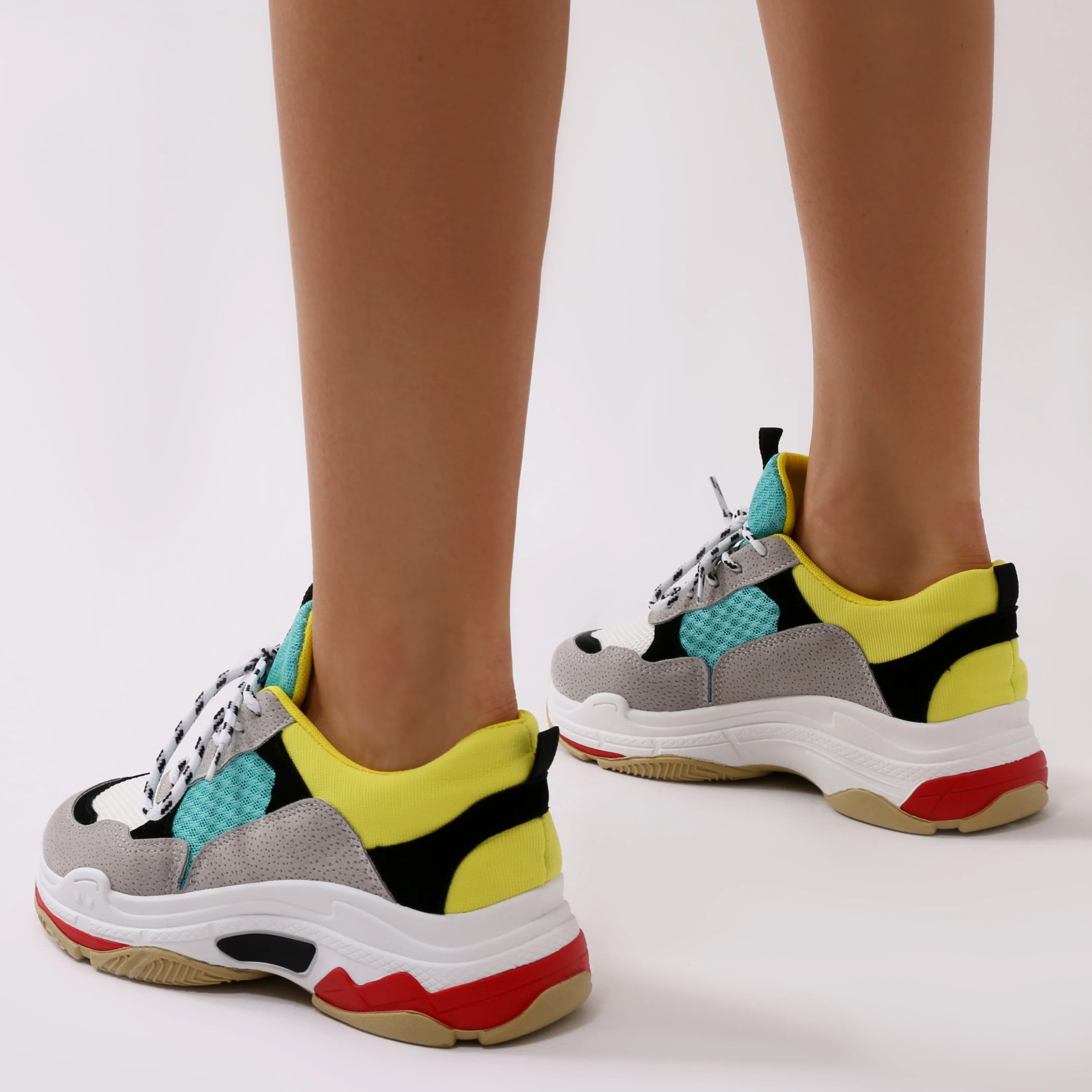 Revival Chunky Trainers in Green sold by Public Desire product image thumbnail 3