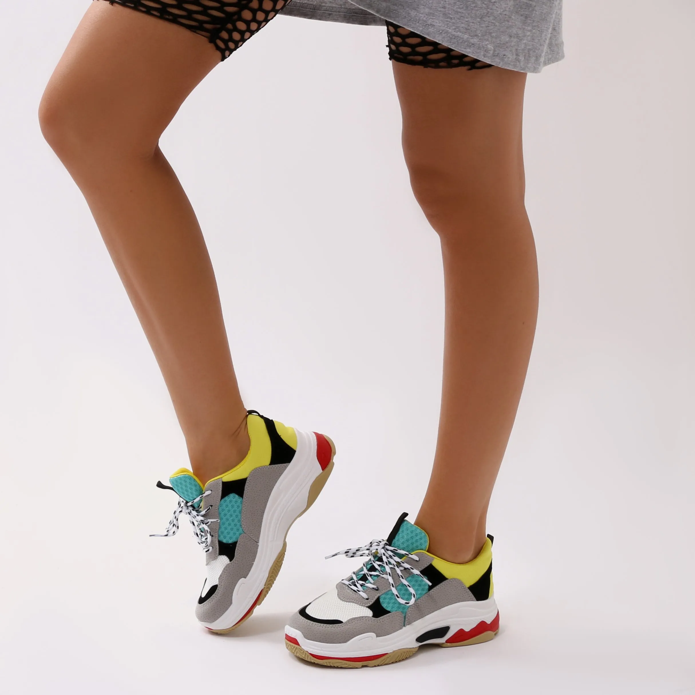 Revival Chunky Trainers in Green sold by Public Desire product image thumbnail 4