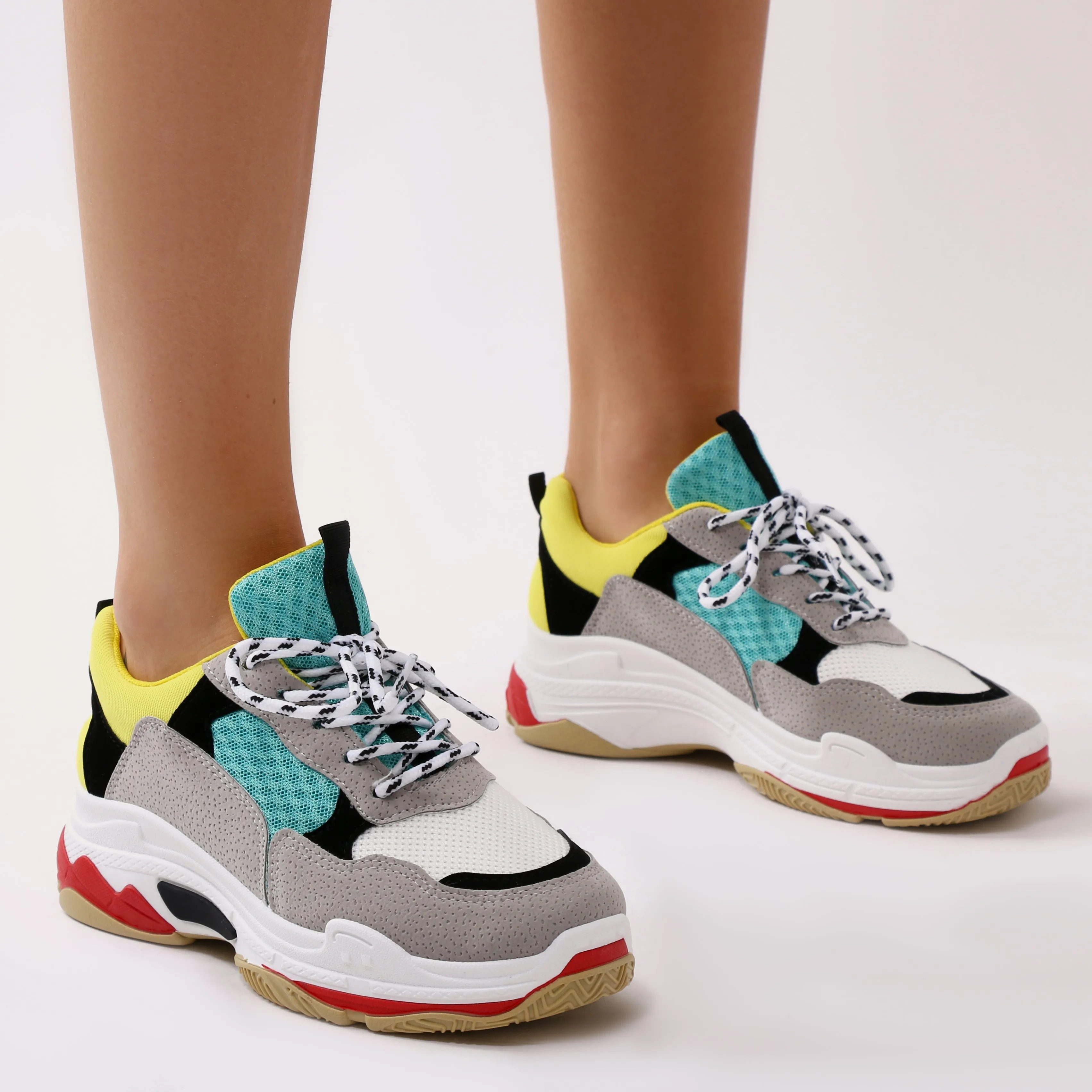 Revival Chunky Trainers in Green sold by Public Desire