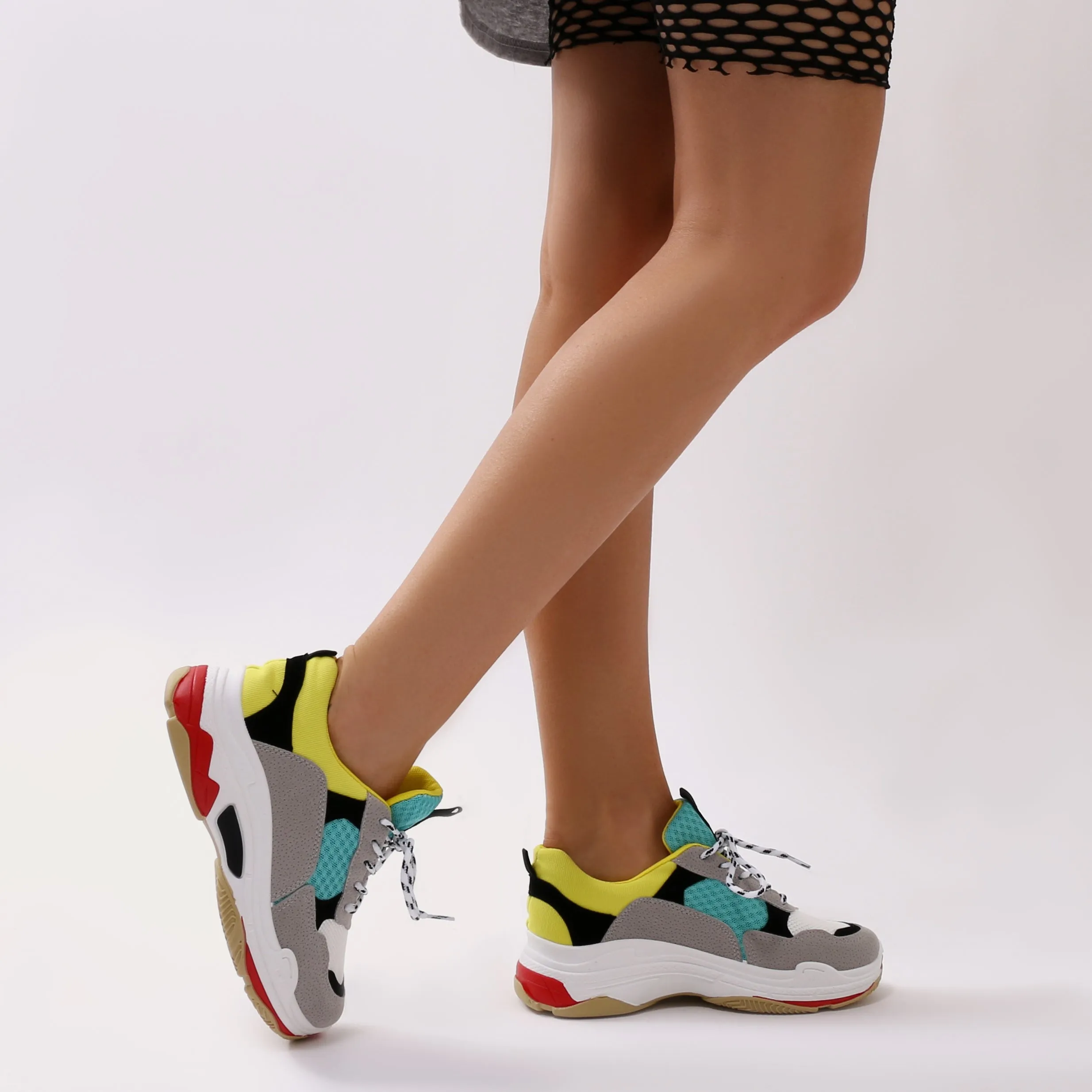 Revival Chunky Trainers in Green sold by Public Desire product image thumbnail 5