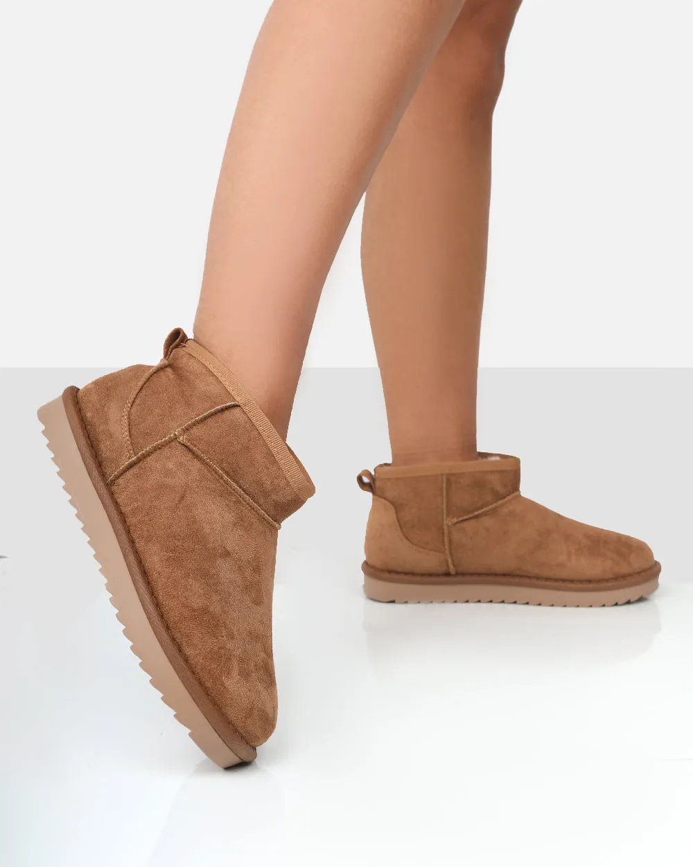 Frosty Tan Faux Suede Ultra Mini Boots sold by Public Desire product image thumbnail 2