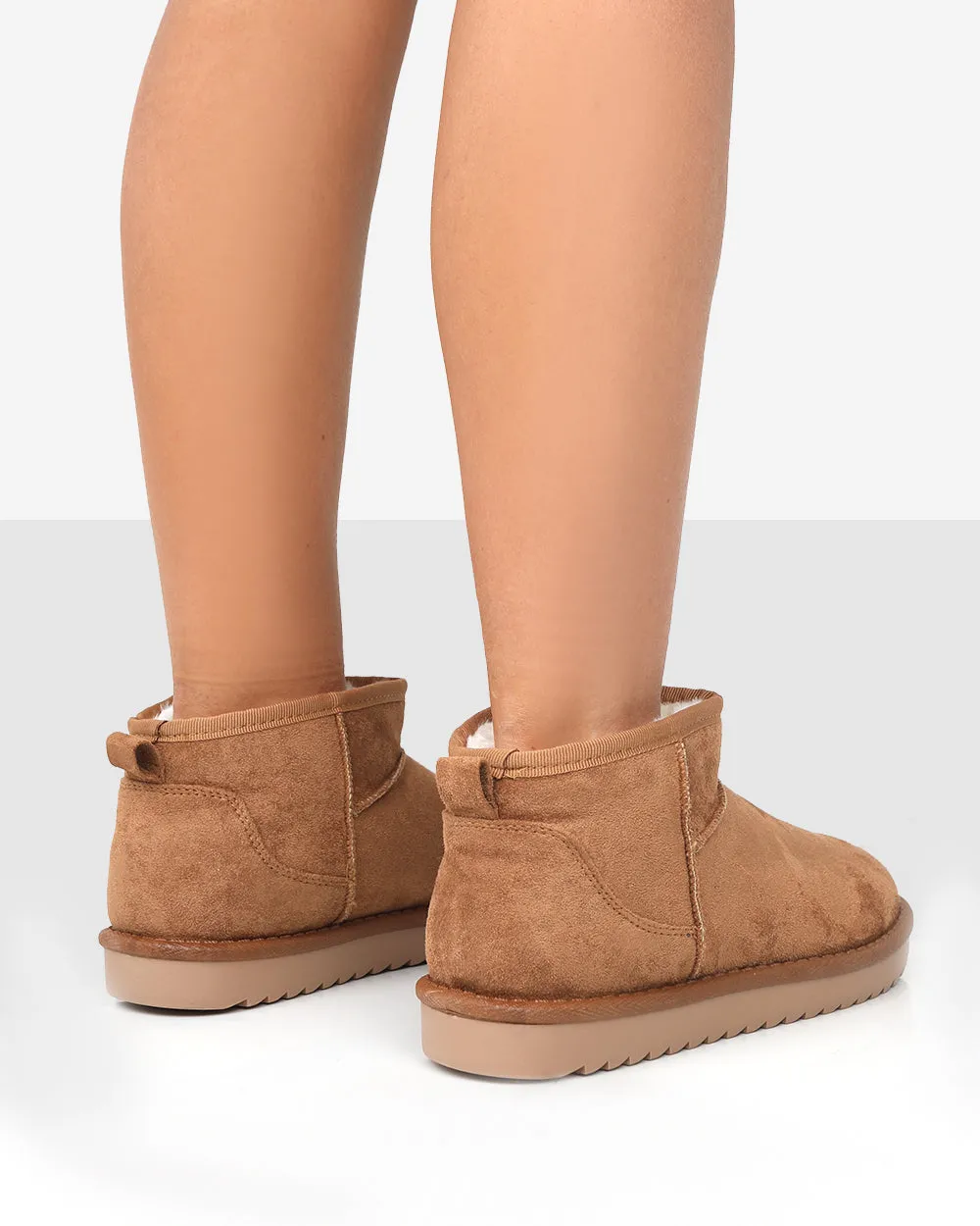 Frosty Tan Faux Suede Ultra Mini Boots sold by Public Desire product image thumbnail 3