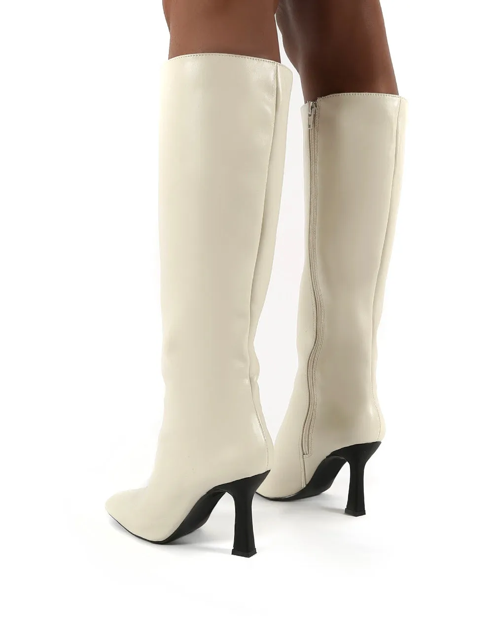 Repeat Bone Pu Heeled Knee High Boots sold by Public Desire product image thumbnail 4
