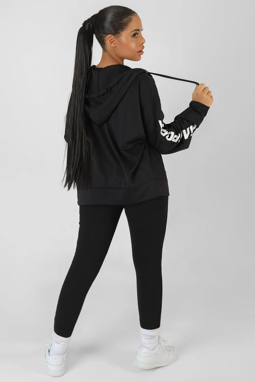 Zip Through Kaiia Sport Hoodie Black sold by Public Desire product image thumbnail 4