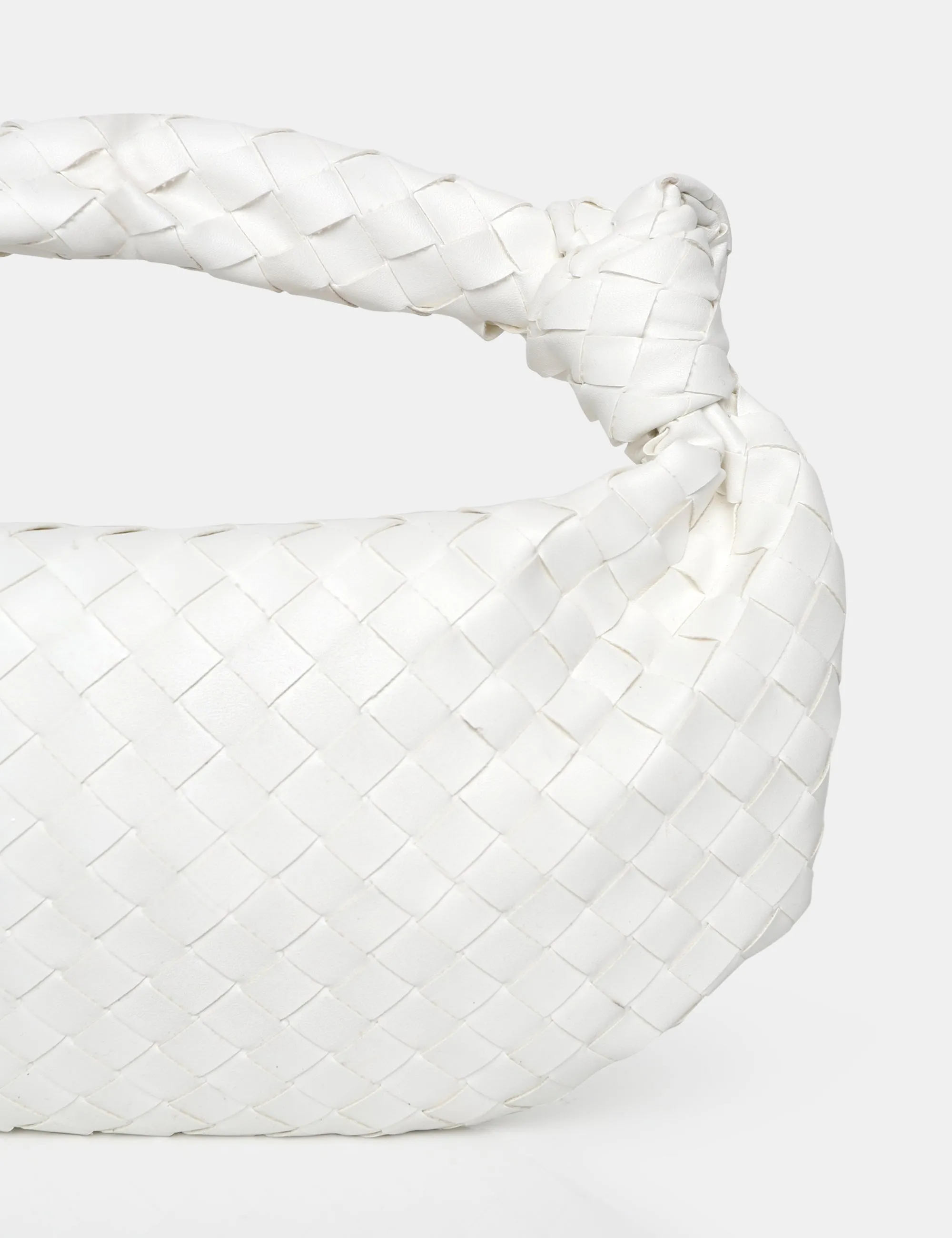 The Blame White Woven PU Knot Detail Mini Grab Bag sold by Public Desire product image thumbnail 3