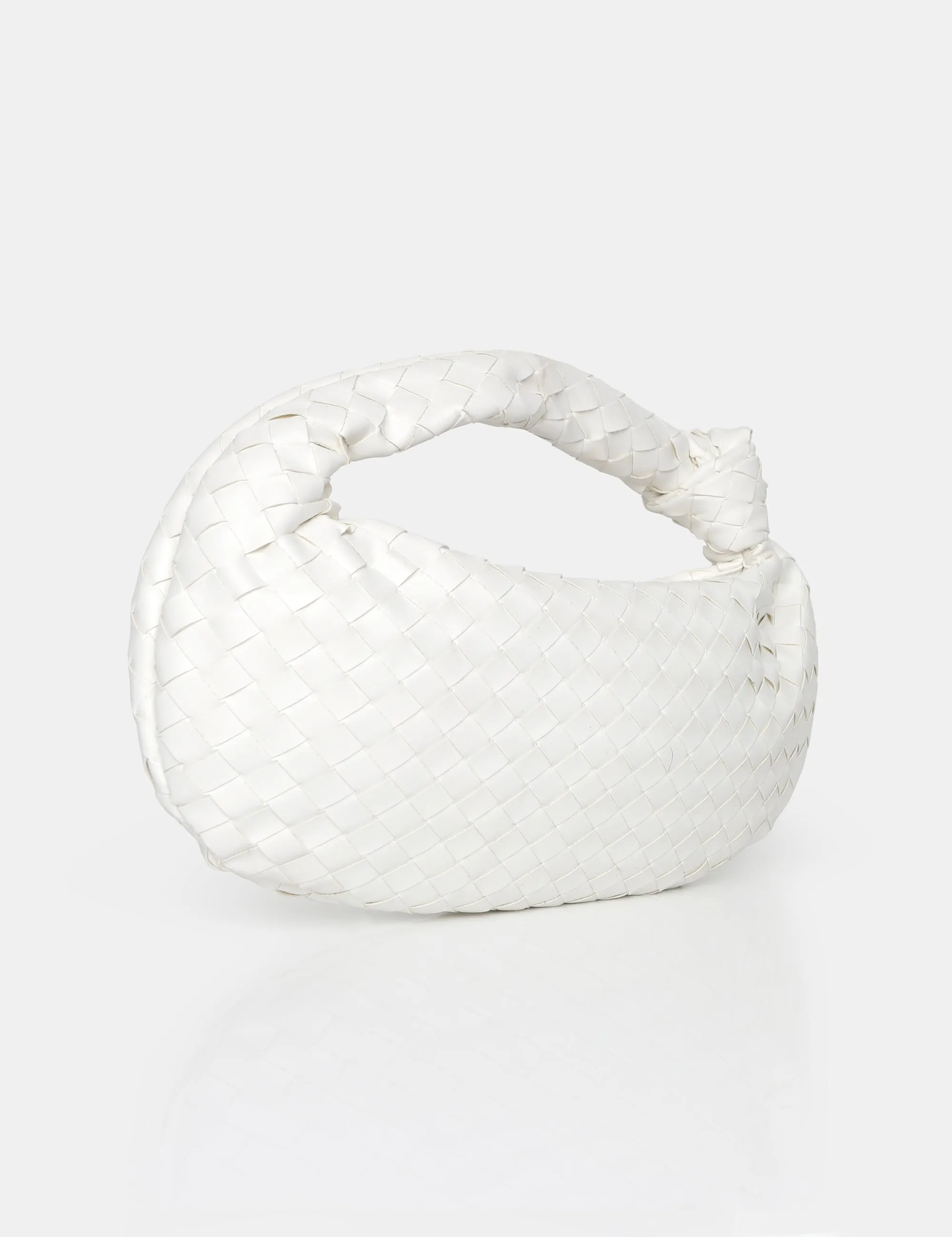 The Blame White Woven PU Knot Detail Mini Grab Bag sold by Public Desire product image thumbnail 2