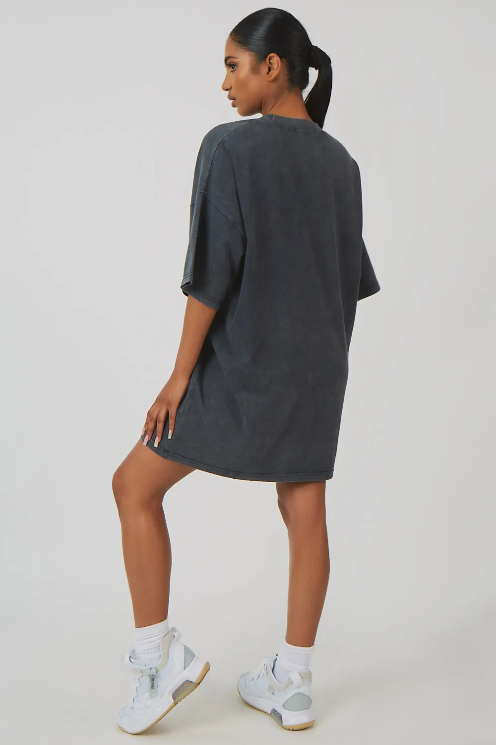 Oversize Graphic T-Shirt Dress Acid Wash sold by Public Desire product image thumbnail 4