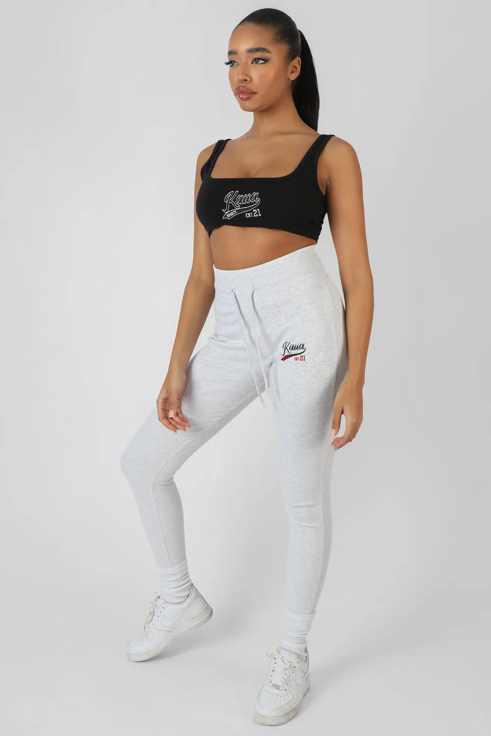 Varsity Embroidery Crop Top Black sold by Public Desire product image thumbnail 3