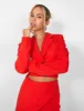 Kaiia Wrap Waist Mini Blazer Dress in Red sold by Public Desire