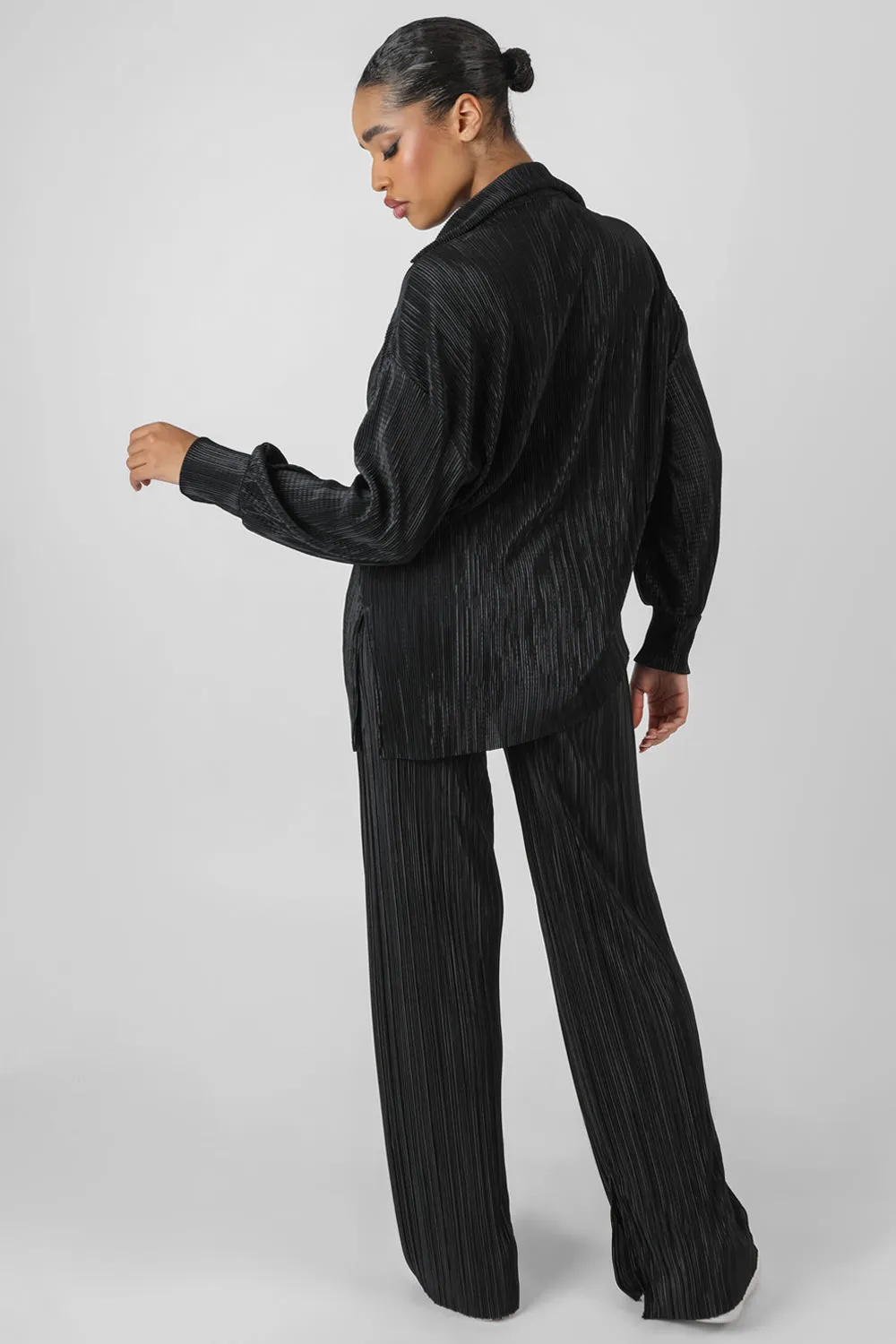 Oversized Plisse Shirt Black sold by Public Desire product image thumbnail 4