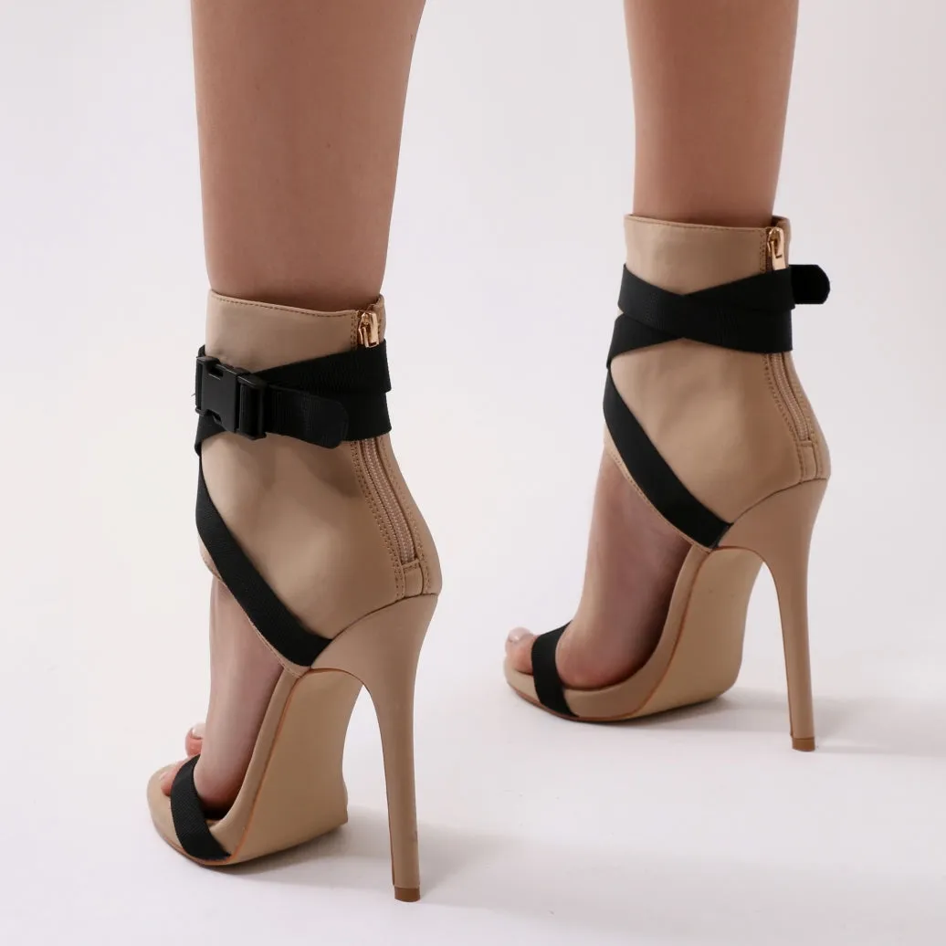 Blade Sports Luxe Heels in Nude and Black sold by Public Desire product image thumbnail 3