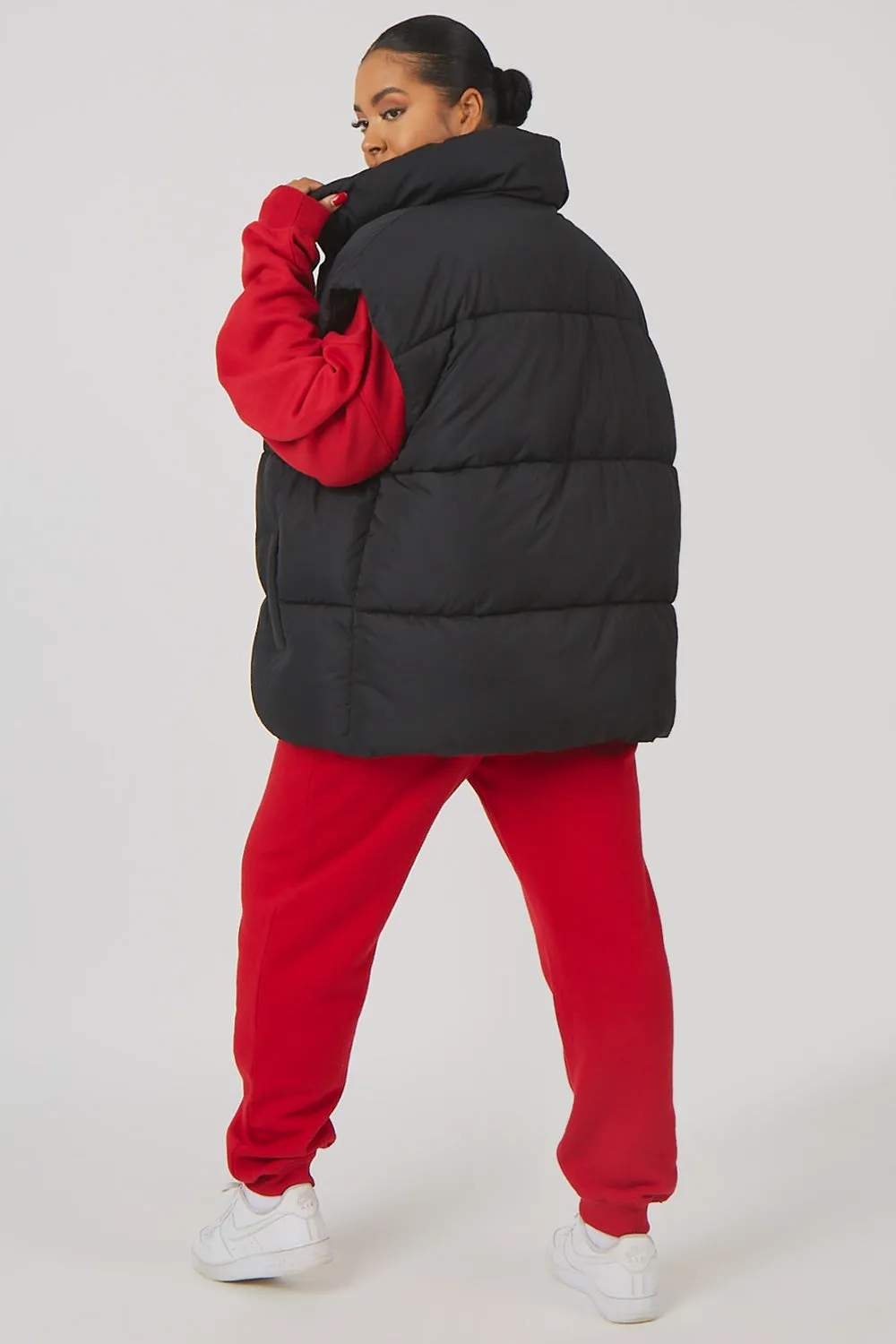 Curve Longline Oversized Gilet Black sold by Public Desire product image thumbnail 4