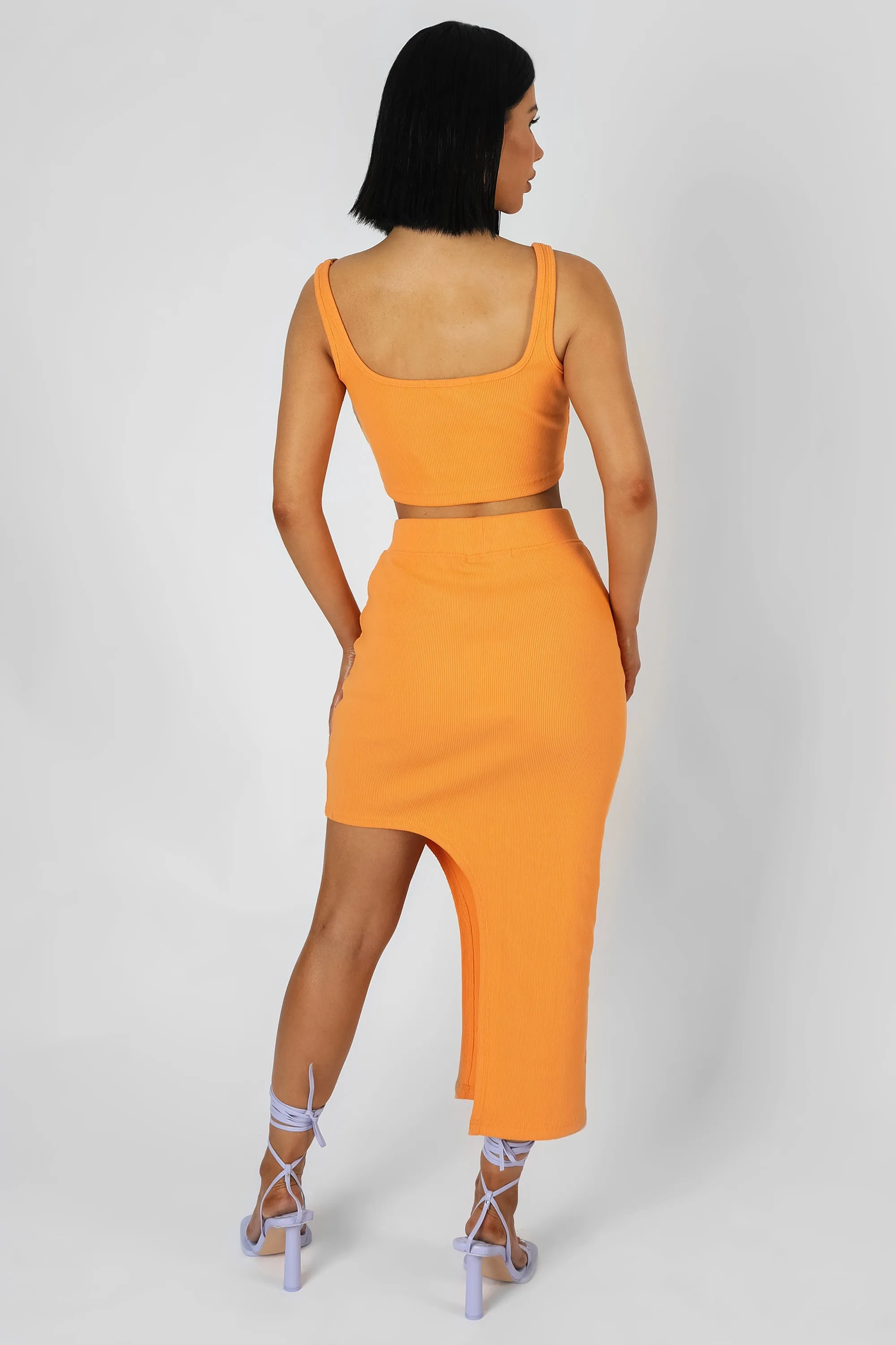 Square Neck Ribbed Crop Top Mango sold by Public Desire product image thumbnail 3