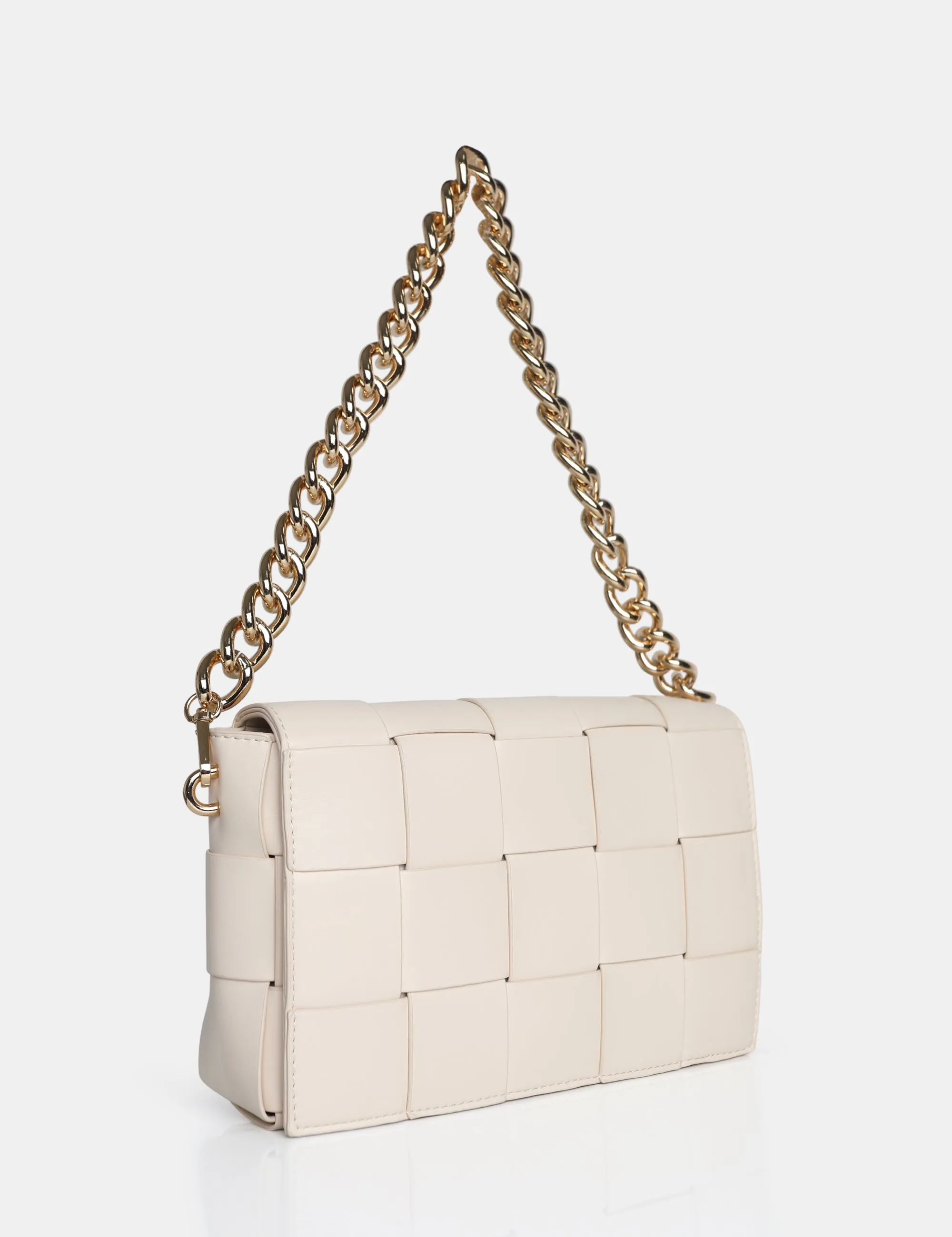 The Mayan Ecru Weave Gold Chain Detail Shoulder Bag sold by Public Desire product image thumbnail 2
