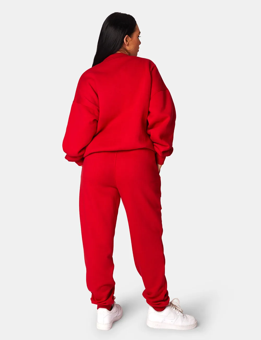 Oversized Columbia Embroidered Slogan 90S Joggers Red sold by Public Desire product image thumbnail 3