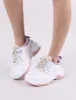 Boe Chunky Trainers in White and Purple sold by Public Desire