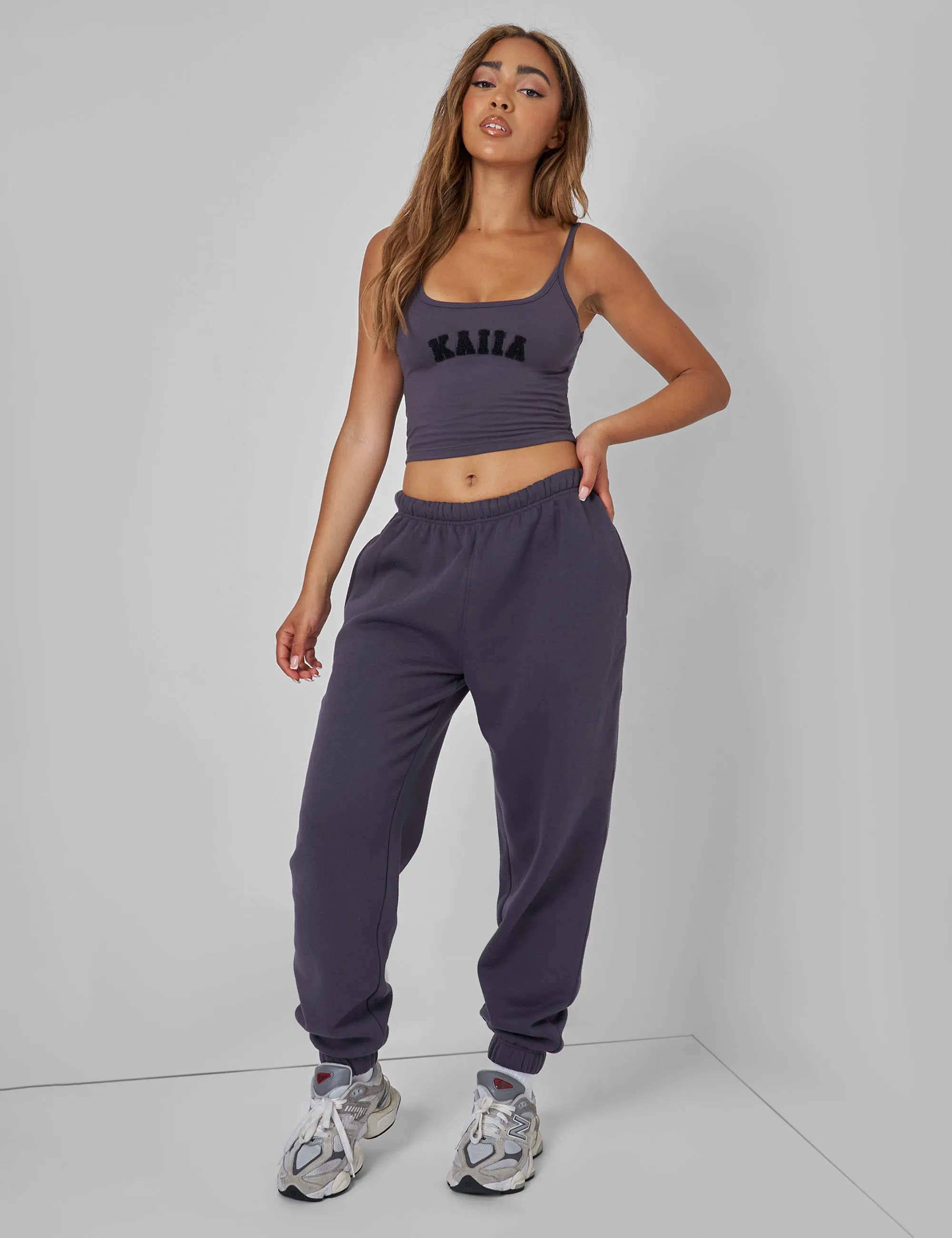 Kaiia Slogan Vest Top Dark Grey sold by Public Desire product image thumbnail 3