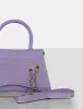 The Trista Lilac Croc Arched Mini Handbag sold by Public Desire