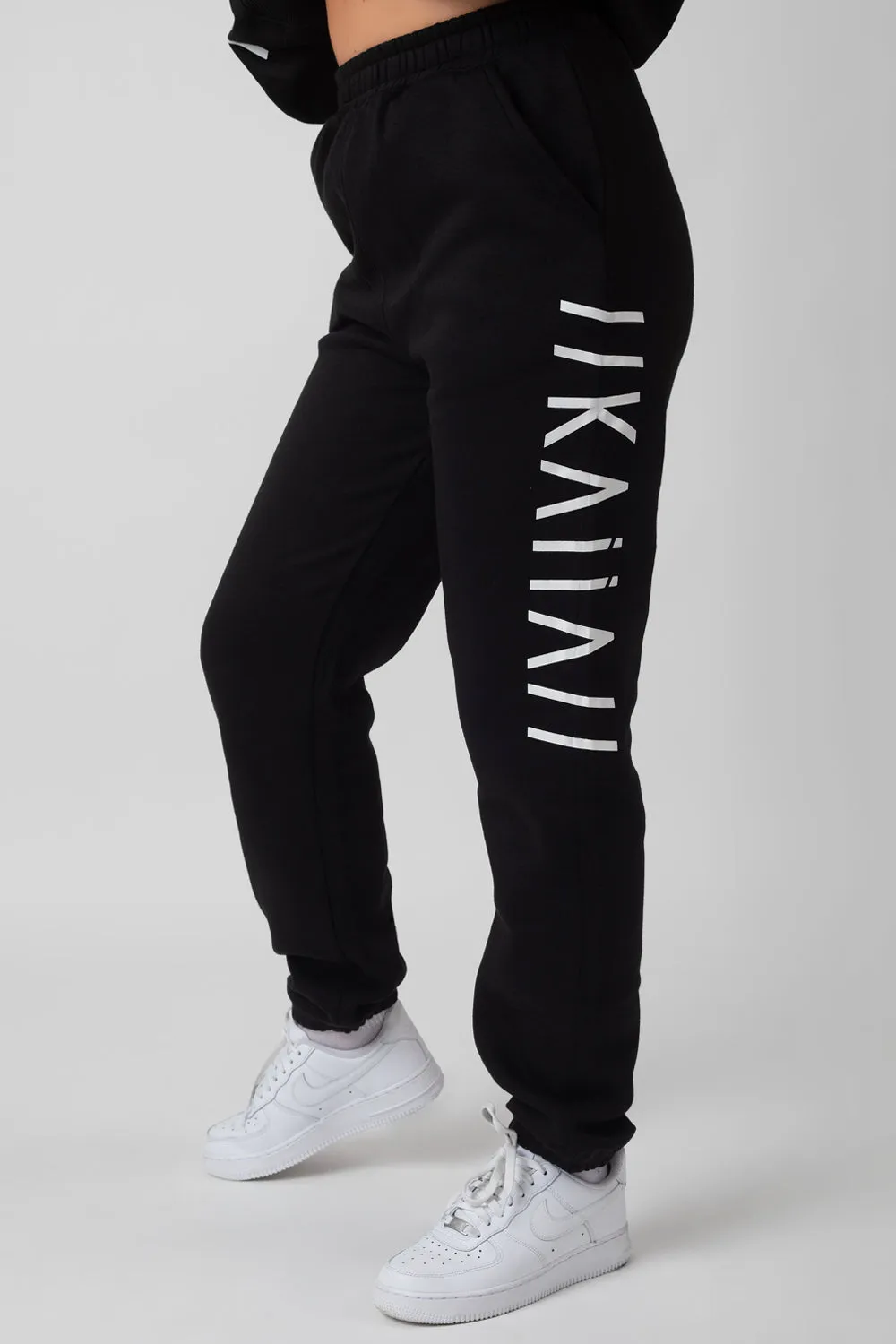 Oversized Kaiia Branded Slogan Joggers Black sold by Public Desire product image thumbnail 3