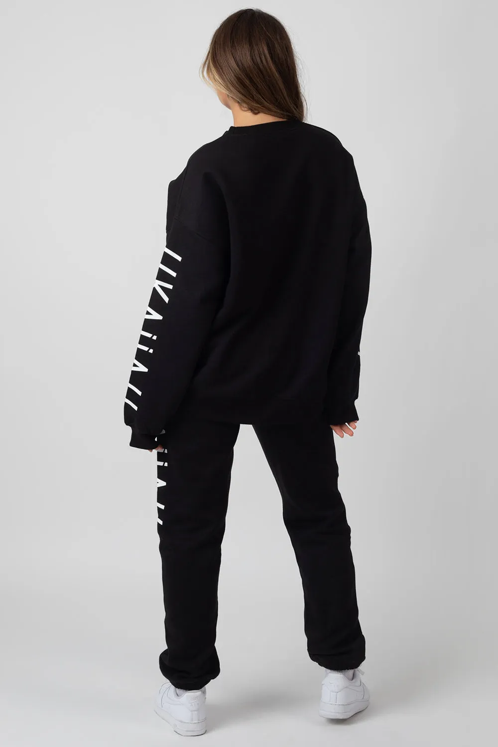 Oversized Kaiia Branded Slogan Joggers Black sold by Public Desire product image thumbnail 4