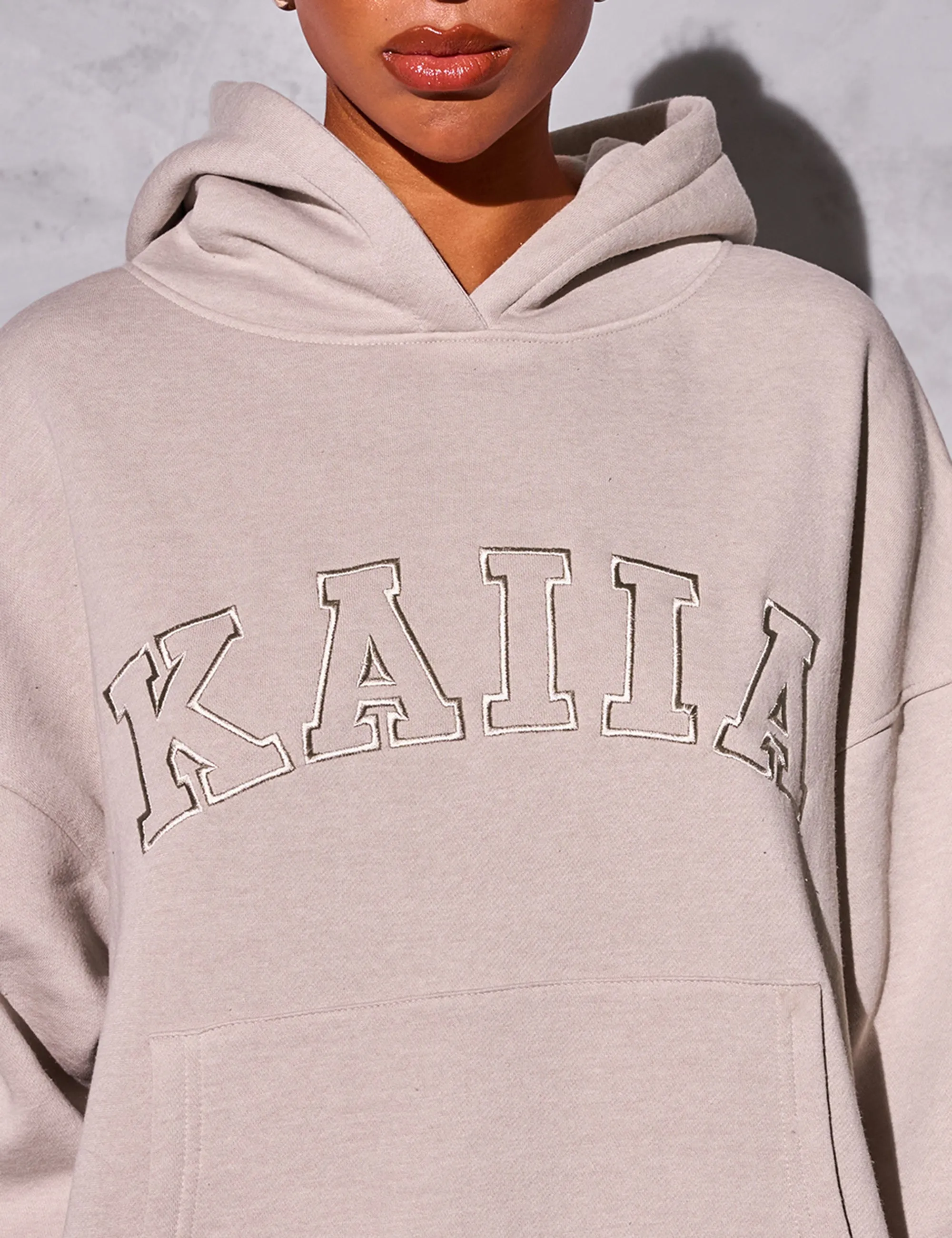 Kaiia Slogan Oversized Hoodie Sand sold by Public Desire product image thumbnail 2