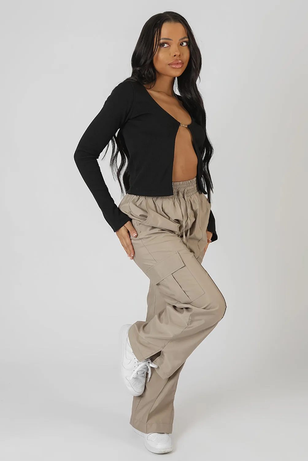 Kaiia Trim Ribbed Top Black sold by Public Desire product image thumbnail 4