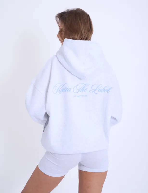 Kaiia The Label Oversized Hoodie Grey Marl & Blue sold by Public Desire