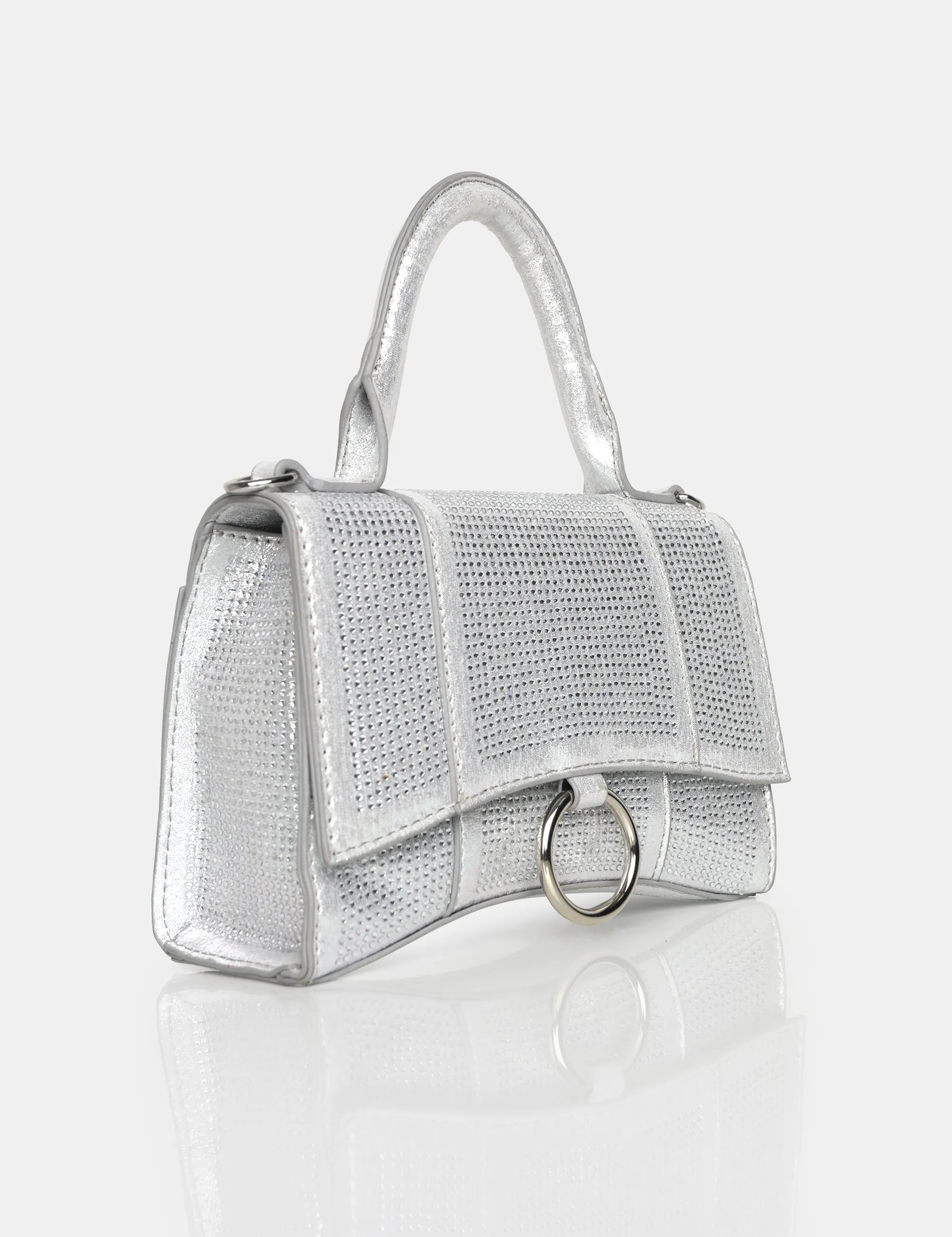 The Raina Silver Diamante Mini Handbag sold by Public Desire product image thumbnail 2