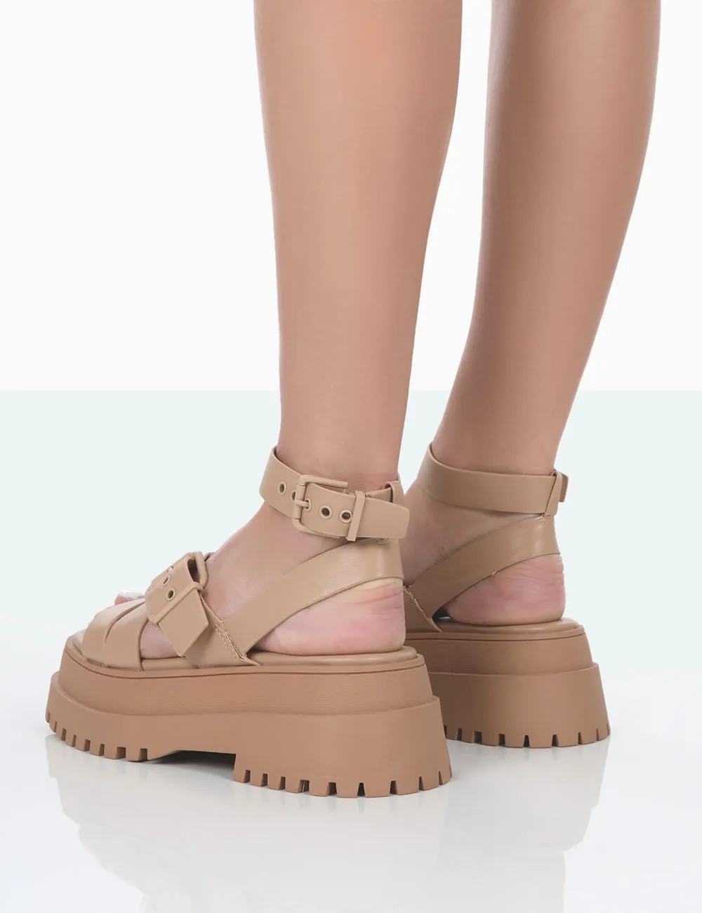 Follow Wide Fit Nude Drench Chunky Buckle Sandals sold by Public Desire product image thumbnail 4