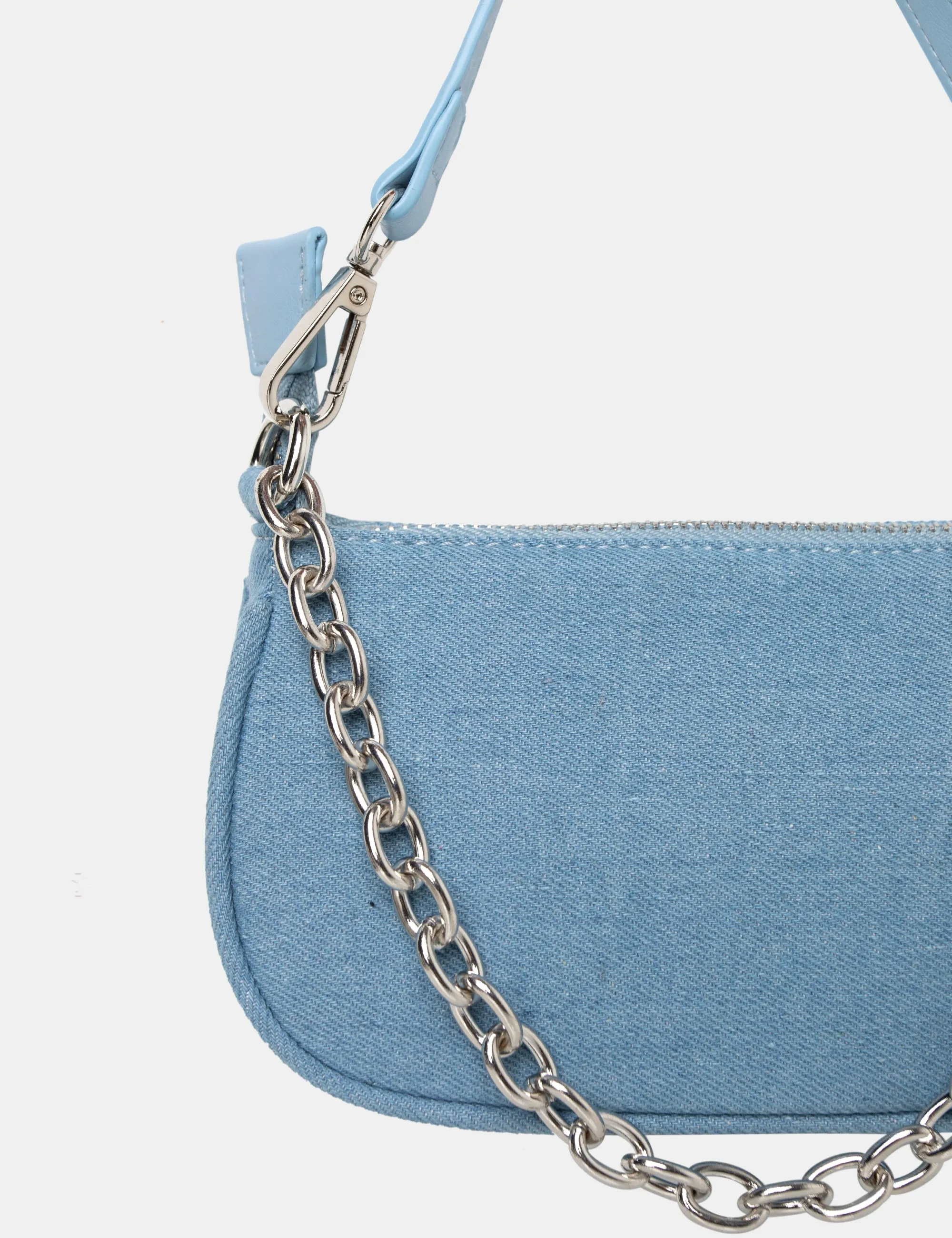 The Leia Light Blue Denim Shoulder Chained Bag sold by Public Desire product image thumbnail 3