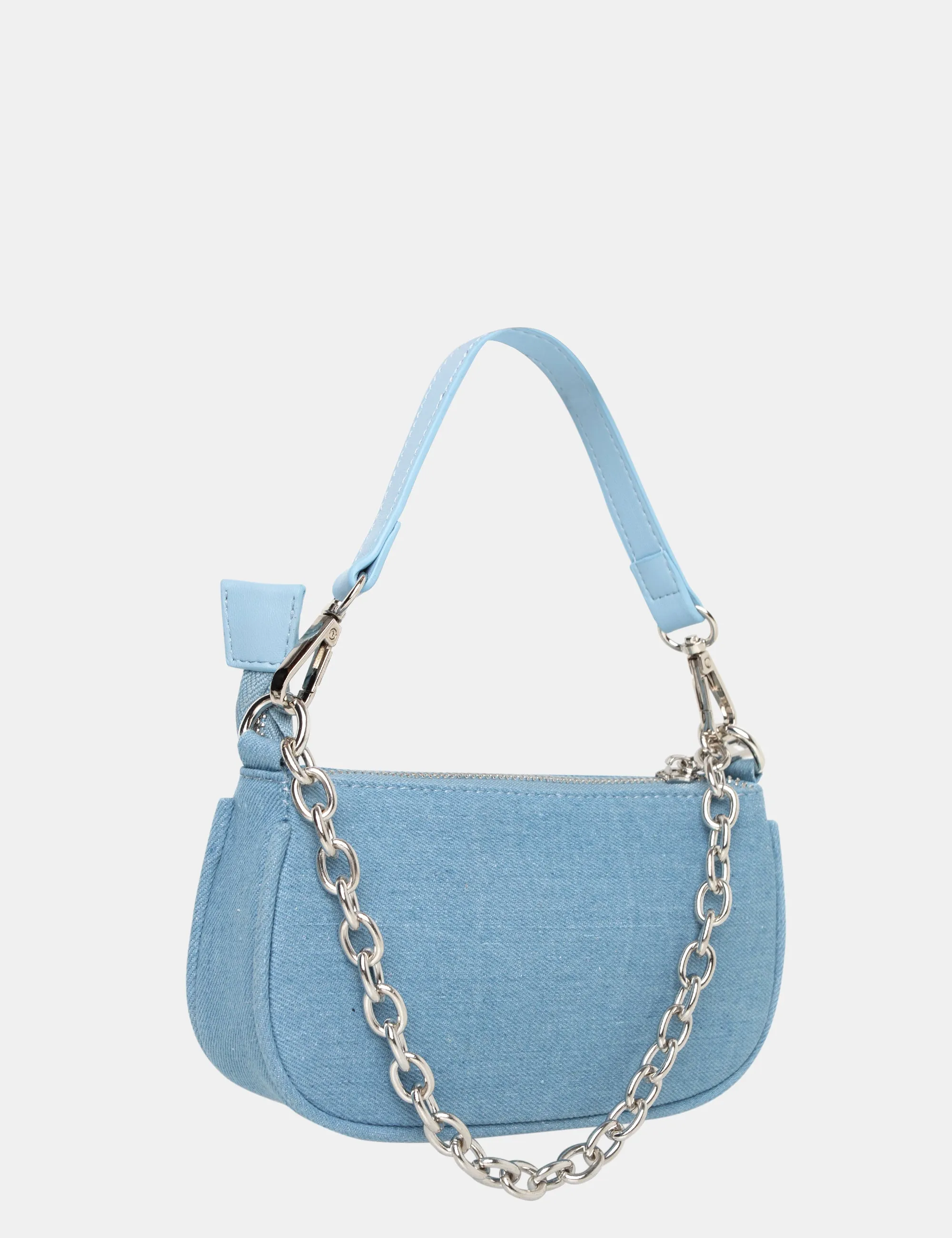 The Leia Light Blue Denim Shoulder Chained Bag sold by Public Desire product image thumbnail 2