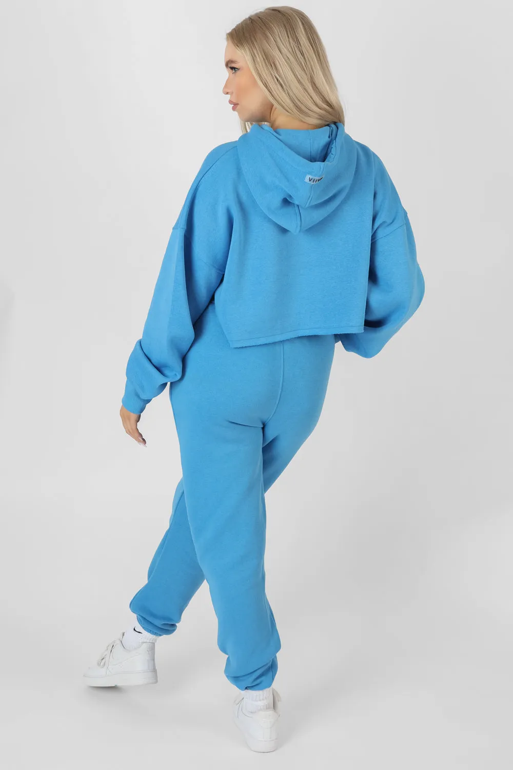 Oversized Cropped Sweat Hoodie Blue sold by Public Desire product image thumbnail 2