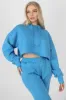 Oversized Cropped Sweat Hoodie Blue sold by Public Desire