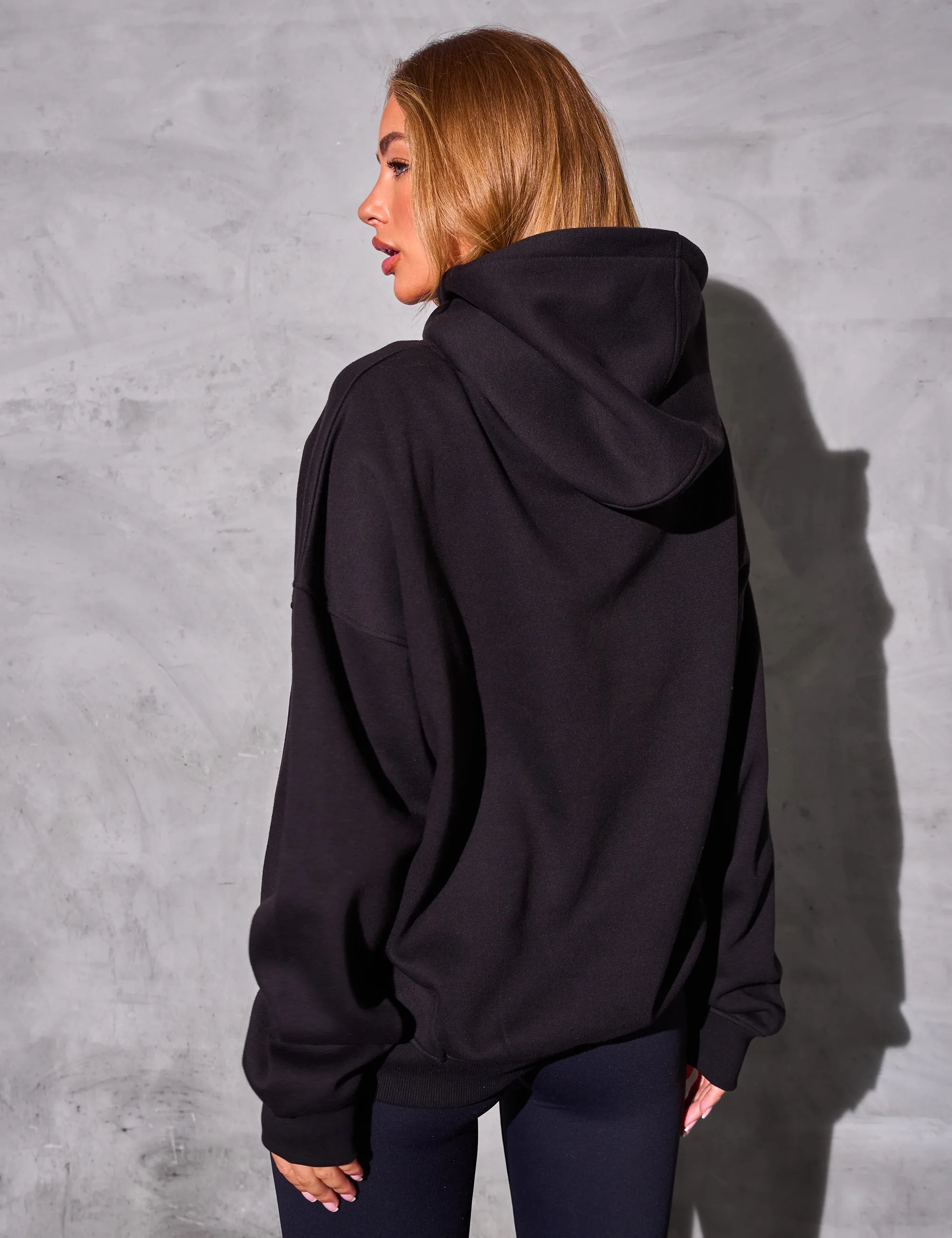 Kaiia Sport Logo Oversized Hoodie Black sold by Public Desire product image thumbnail 3