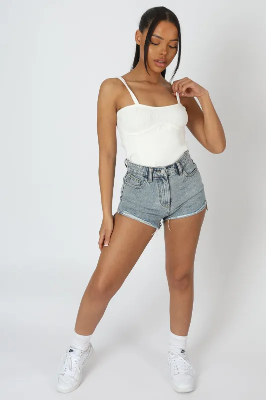 Strappy Corset Bodysuit Ecru sold by Public Desire