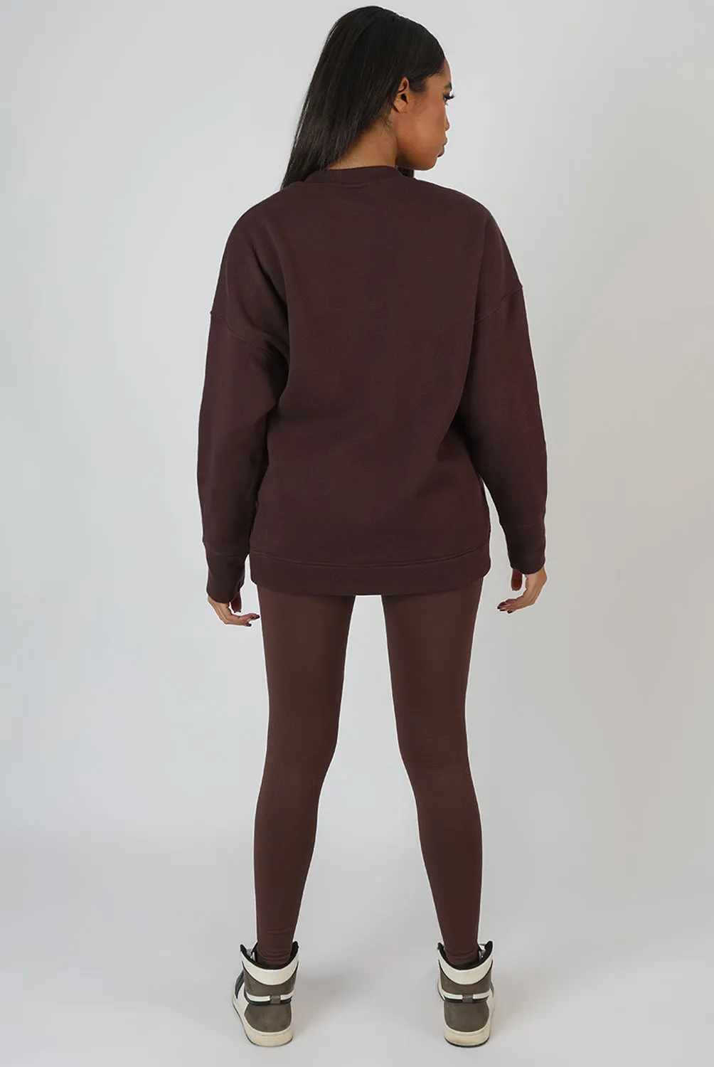 Ny Oversized Sweatshirt Chocolate sold by Public Desire product image thumbnail 3
