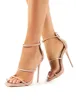 Paris Nude Patent Strappy Stiletto Heels sold by Public Desire