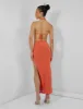 Slinky Midaxi Skirt Orange sold by Public Desire