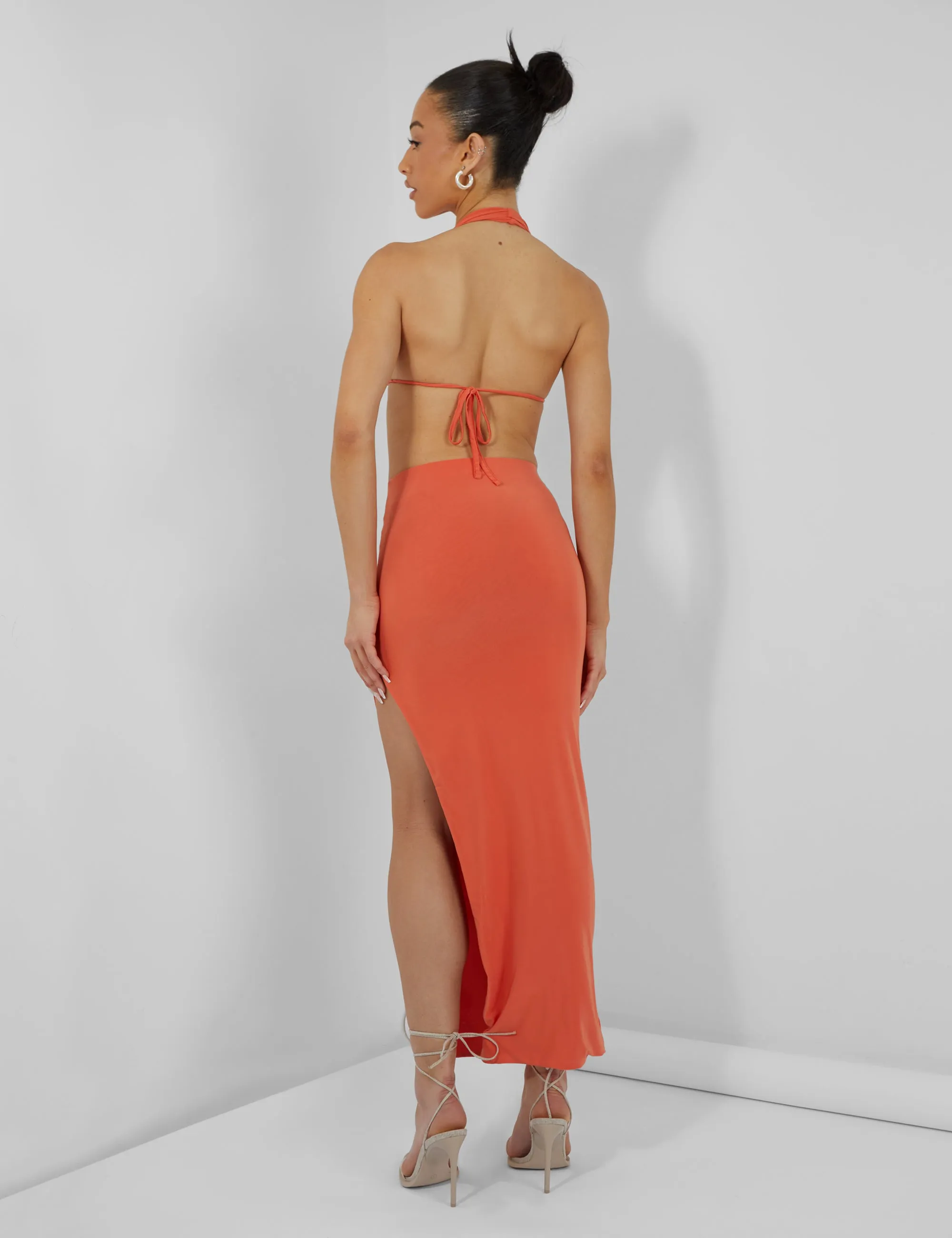 Slinky Midaxi Skirt Orange sold by Public Desire product image thumbnail 5