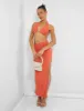 Slinky Midaxi Skirt Orange sold by Public Desire