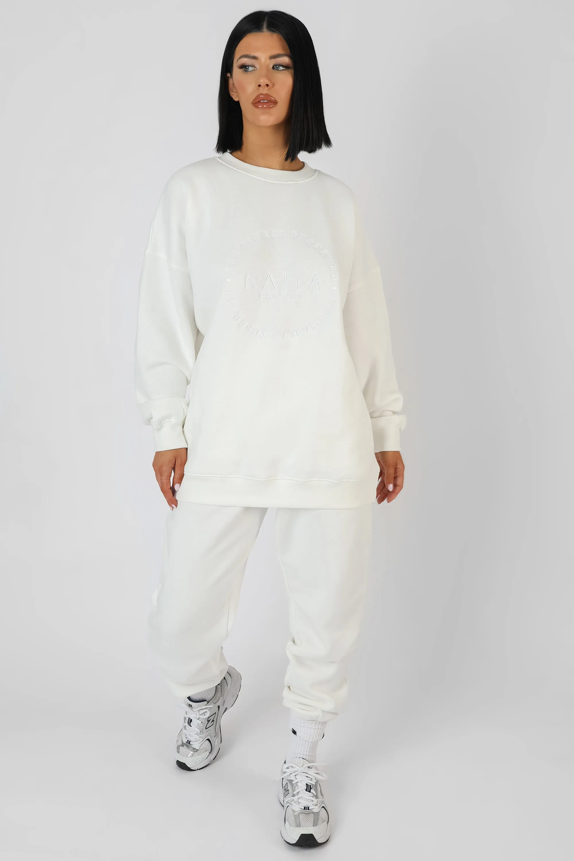 Tonal Embroidery Sweatshirt Ecru sold by Public Desire product image thumbnail 4