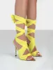 Huni Yellow Ribbon Tie Up Gold Stiletto Heels sold by Public Desire
