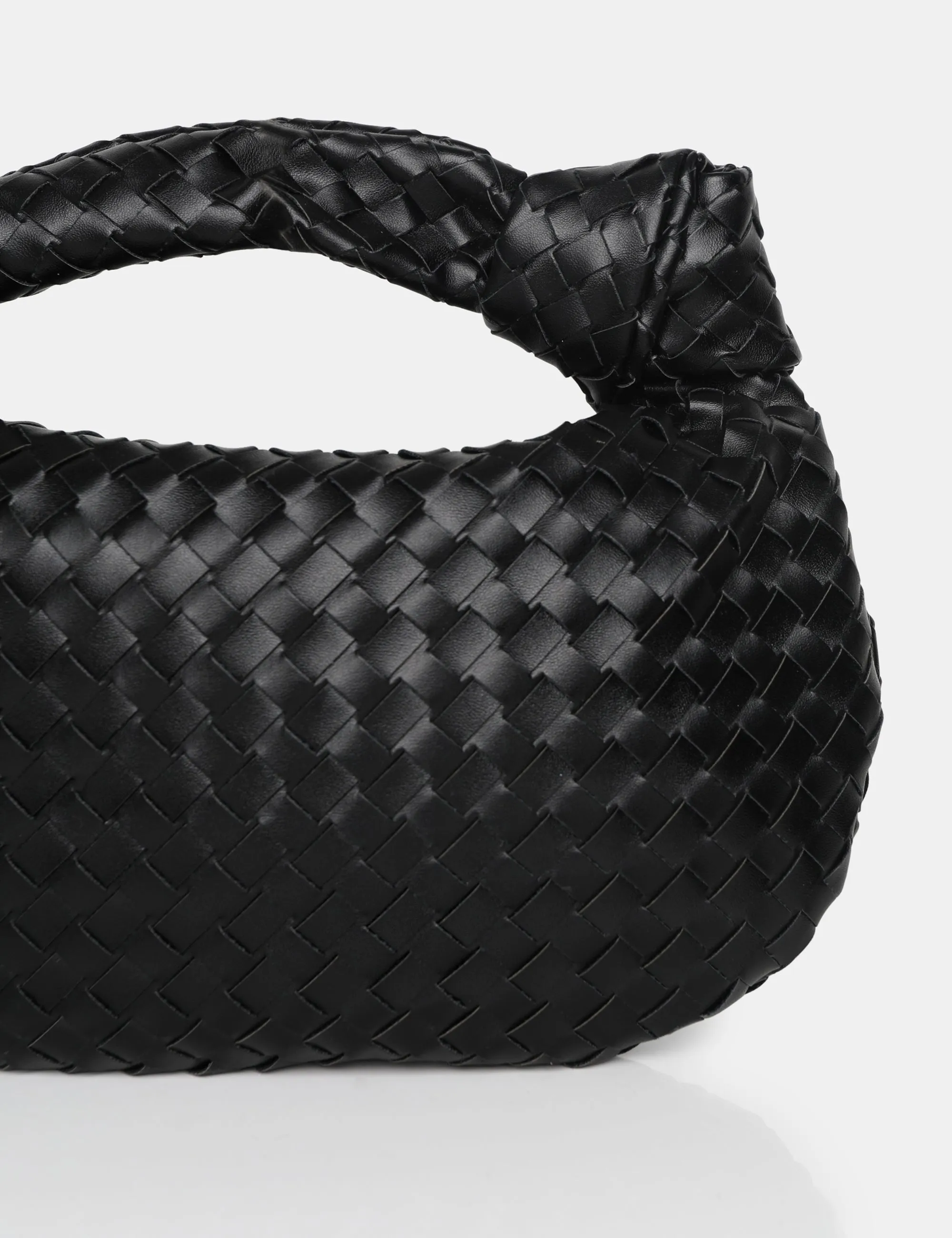 The Blame Black Woven PU Knot Detail Mini Grab Bag sold by Public Desire product image thumbnail 3