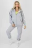 Oversized Zip Through Hoodie Grey Marl sold by Public Desire