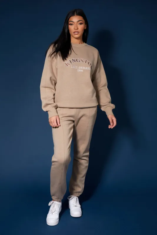 Kingston Slogan Sweatshirt Ash sold by Public Desire